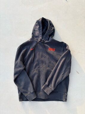 Nike Black Hoodie with Red OSU Embroidery - Men's